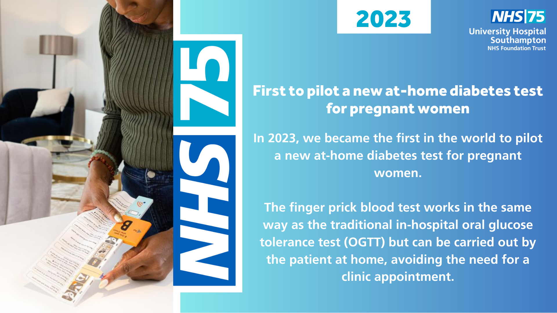 First to pilot a new at-home diabetes test for pregnant women