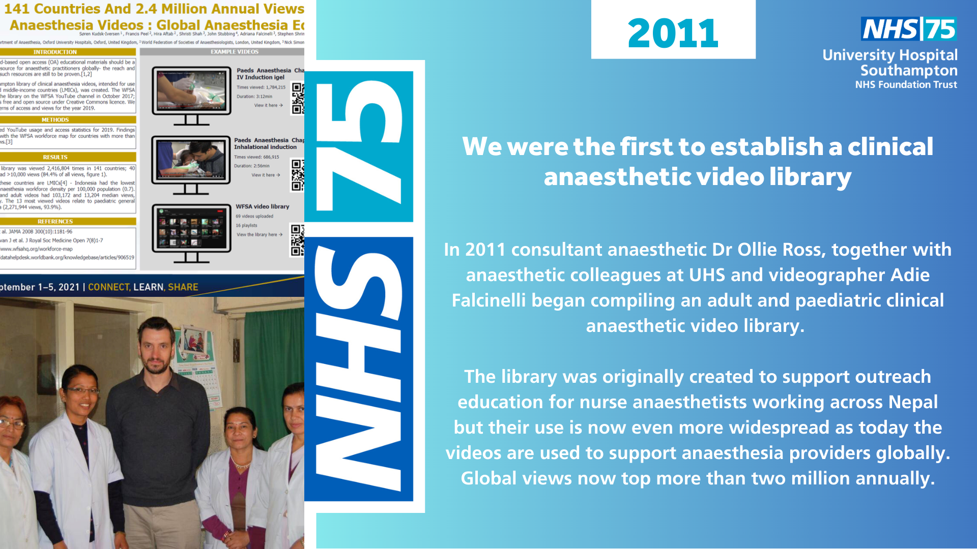 We were the first to establish a clinical anaesthetic video library