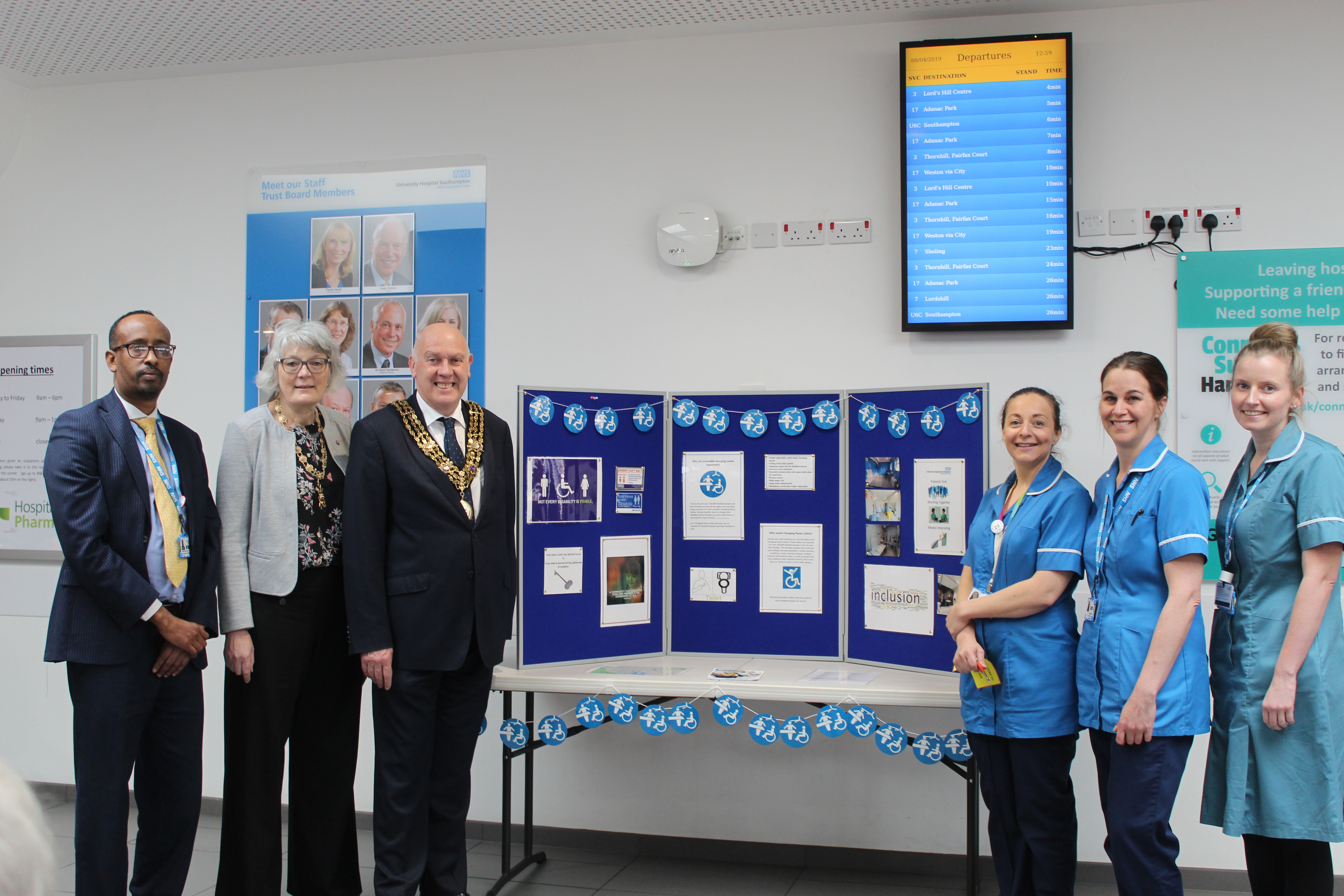 The Mayor of Southampton and members of staff from the learning disability team