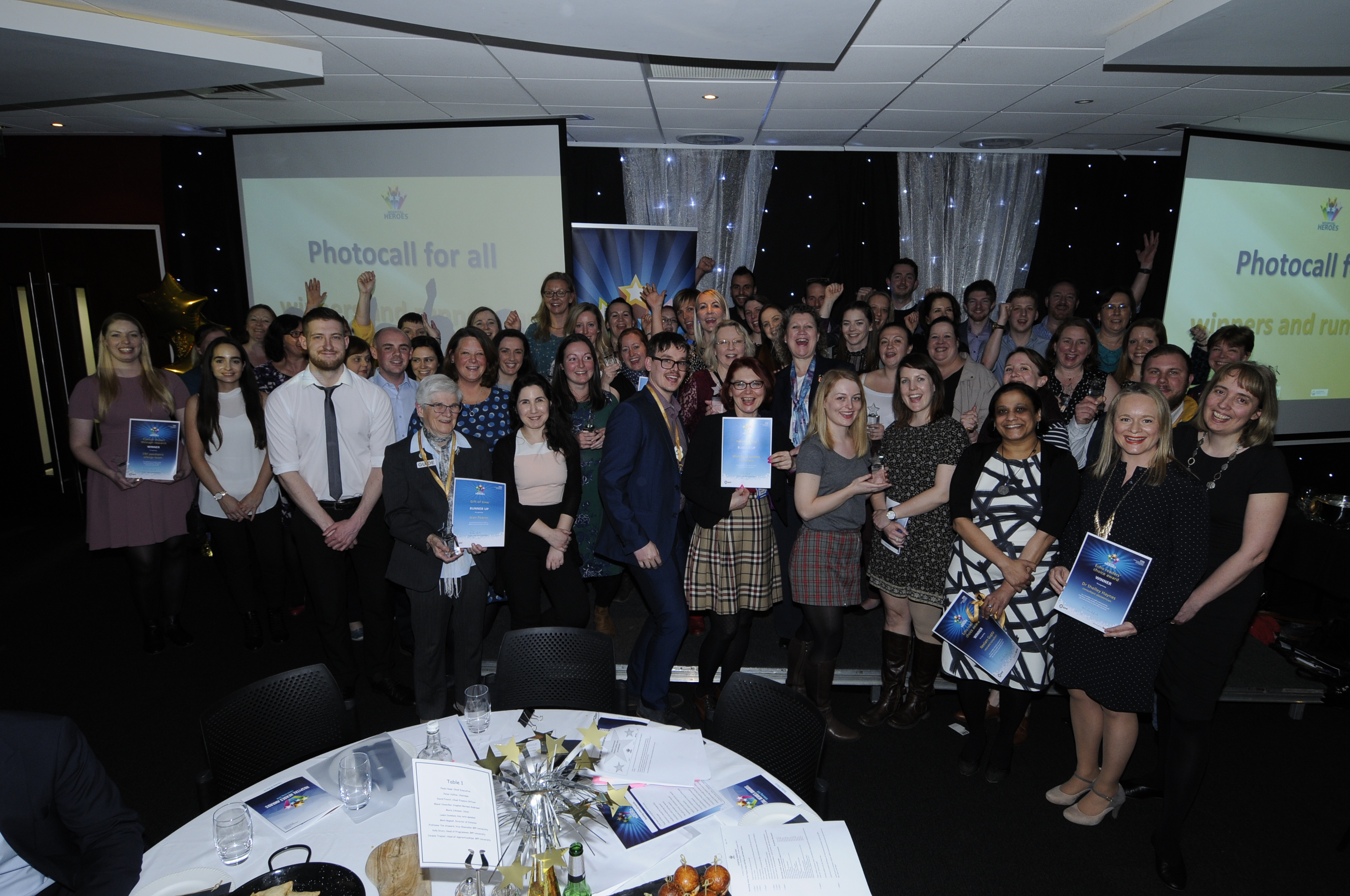 Hospital Heroes award winners at St Mary's Stadium