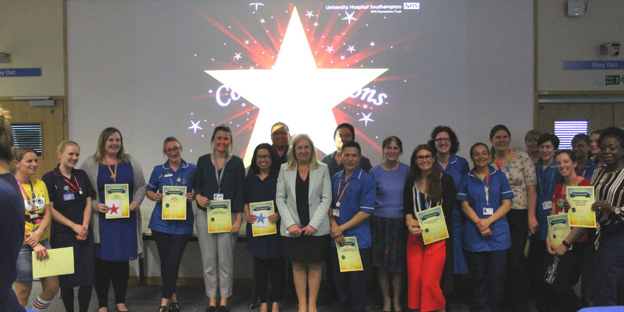 International Nurses Day 2019 winners  with Gail Byrne, director of nursing