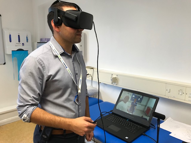 Diabetes training through virtual reality software