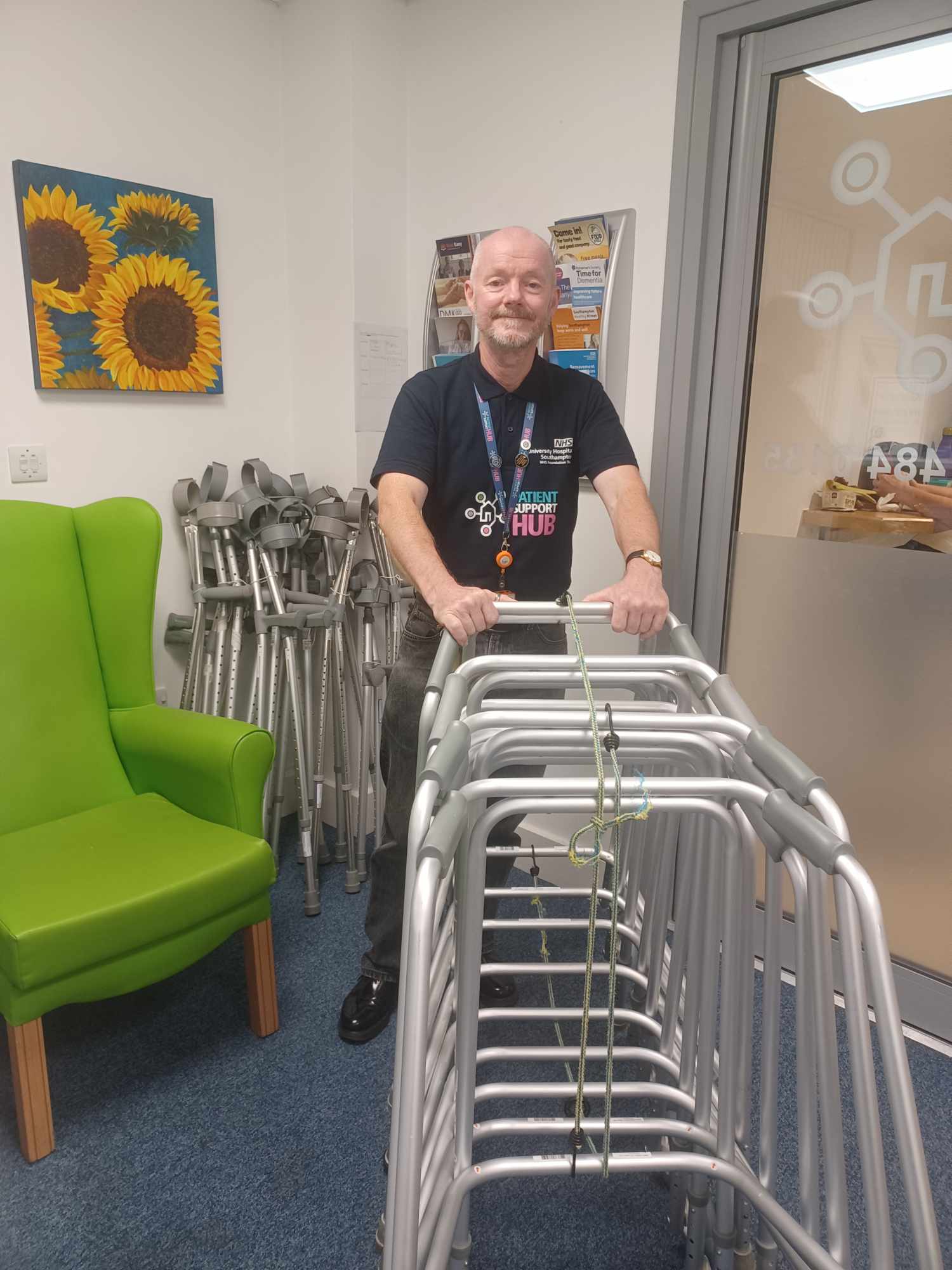 Tony Smyth, Patient Support Hub volunteer at UHS