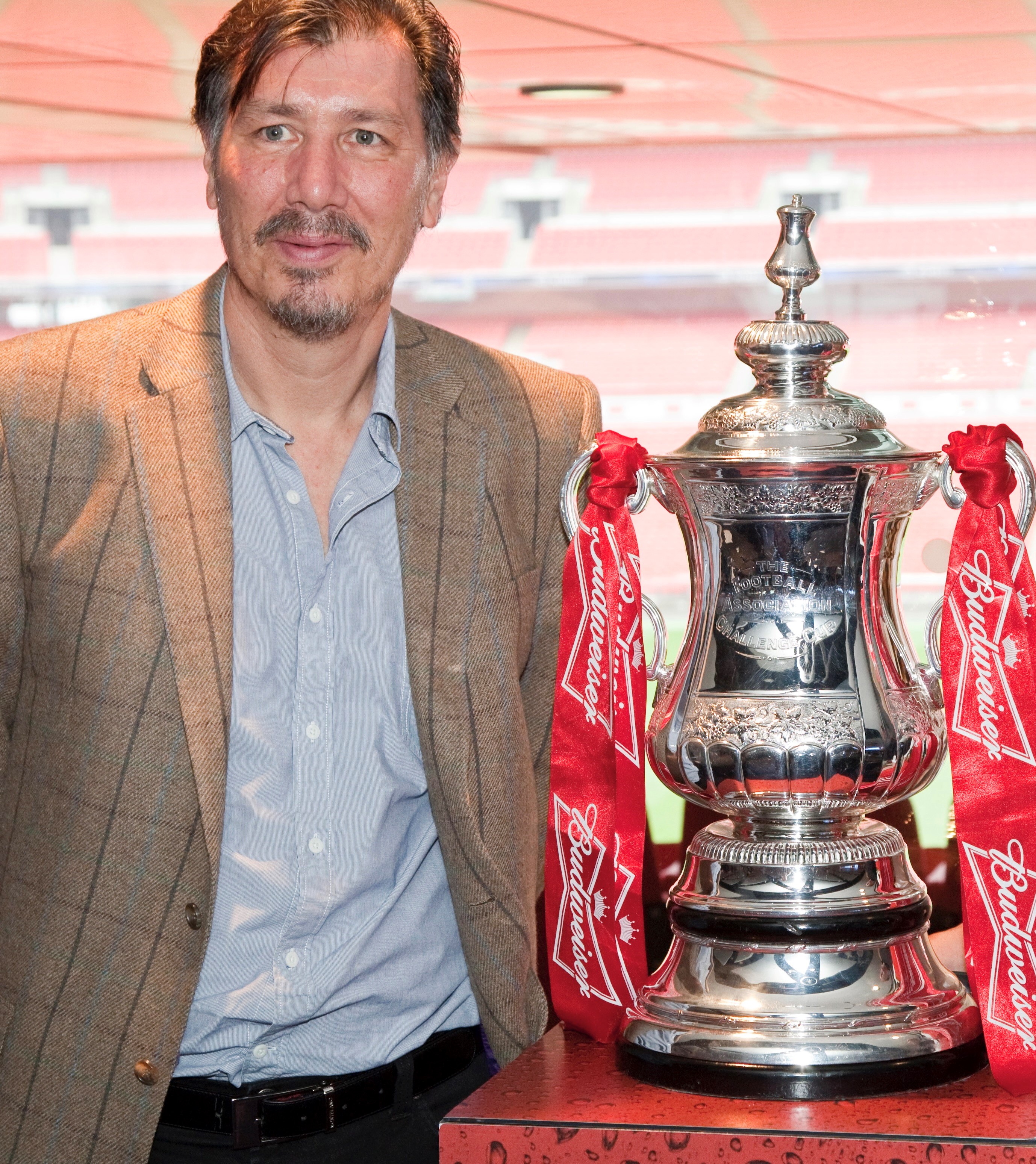 Lawrie Sanchez with the FA Cup