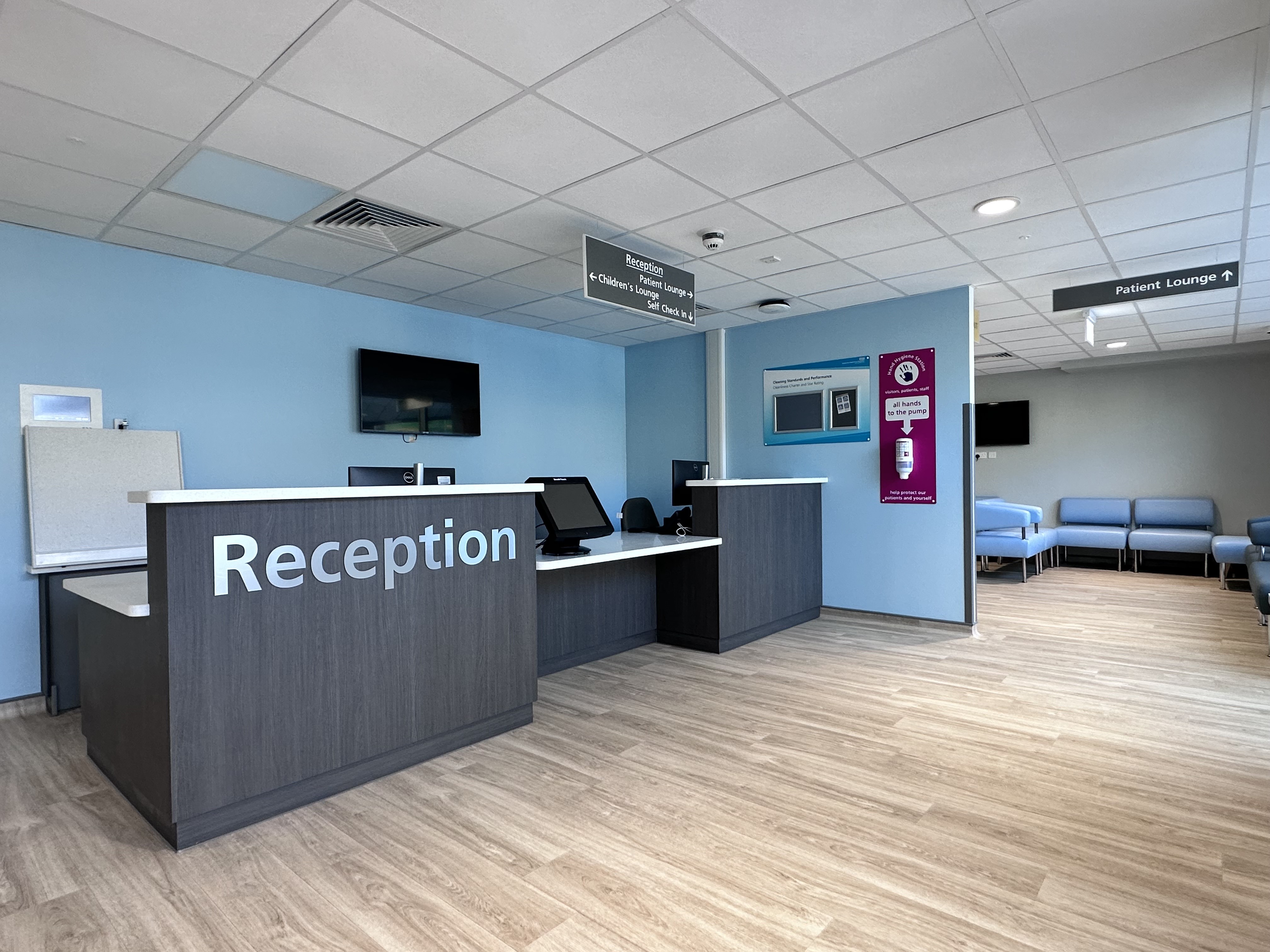 Reception at new MRI unit outpatients department