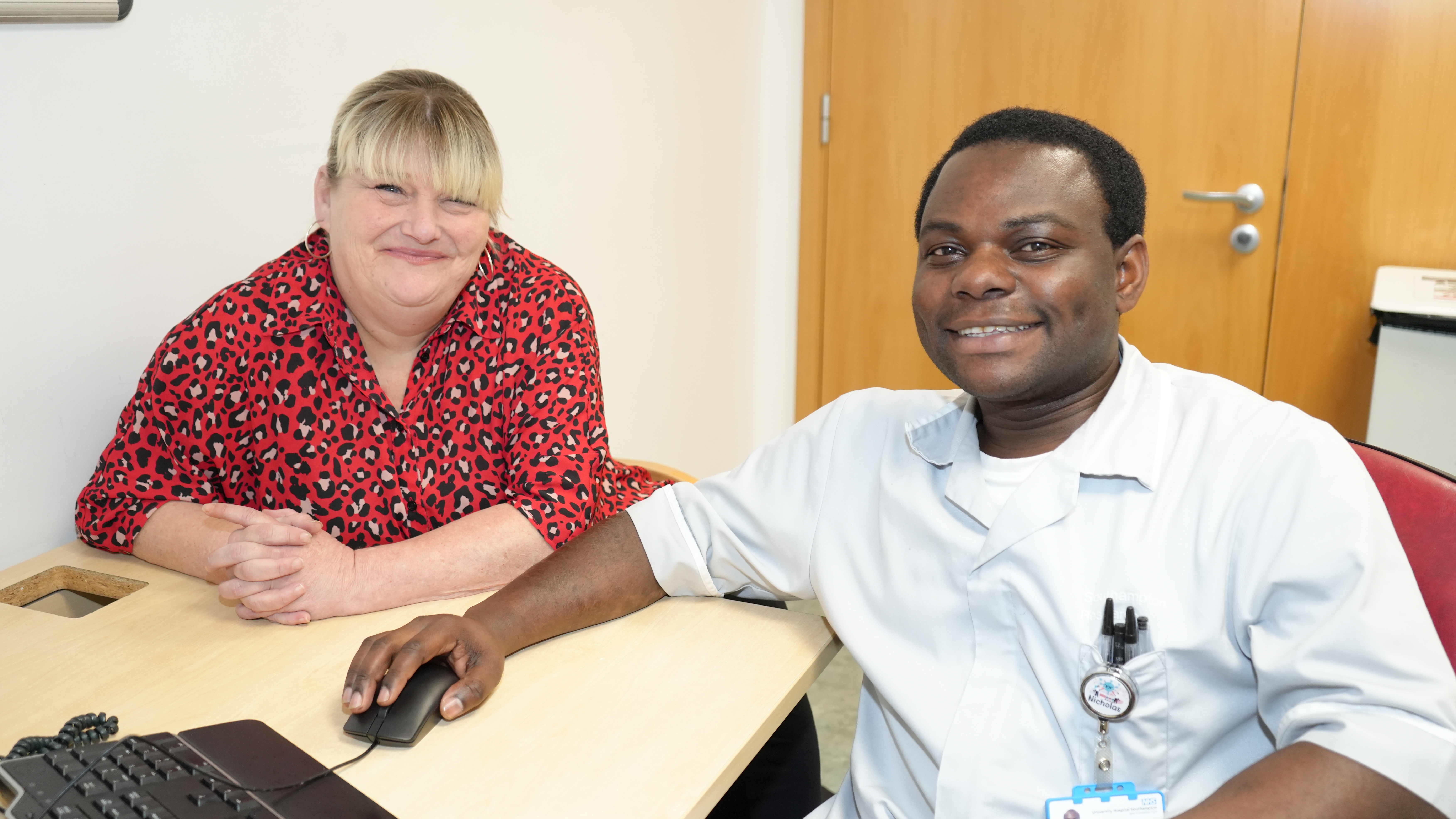 A trial participant and research nurse at University Hospital Southampton