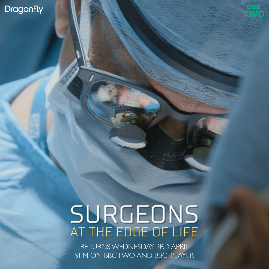 Image of a surgeon at work to highlight Surgeons: At the Edge of Life airing on 3rd April.