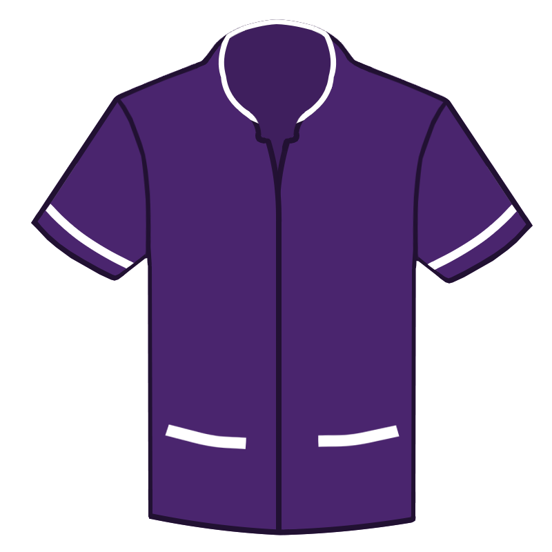 Matron's purple uniform top