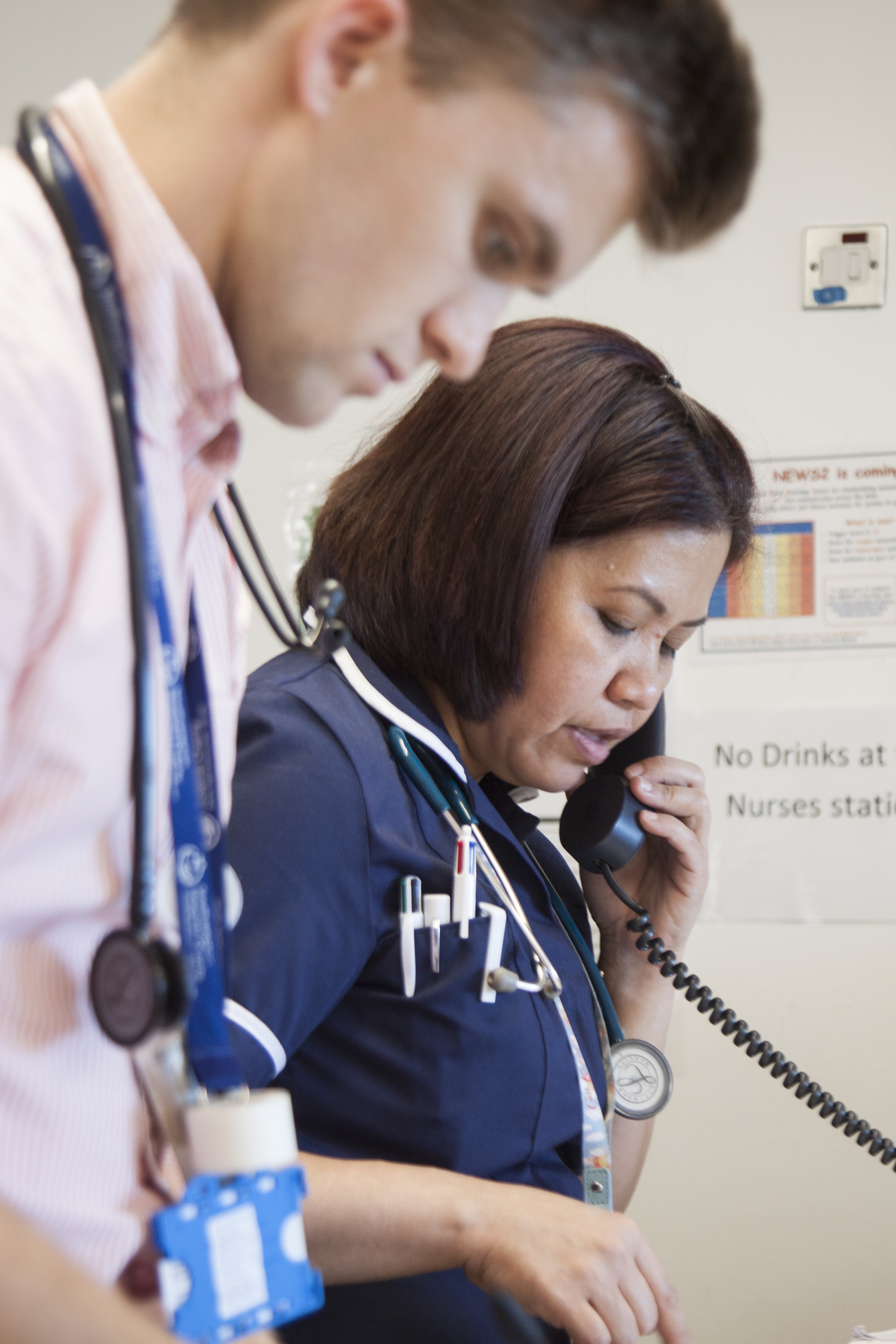 Nurse on phone