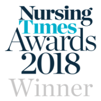 Nursing Times 2018 Awards winner badge