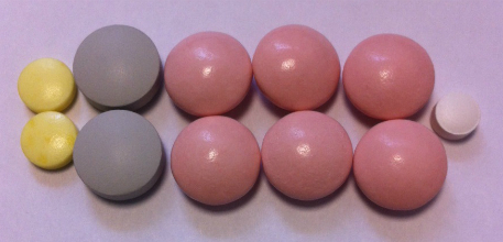 Medication used to treat TB, showing tablets.