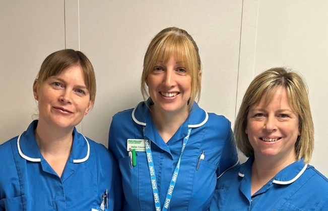 The three clinical nurse specialists stood together.