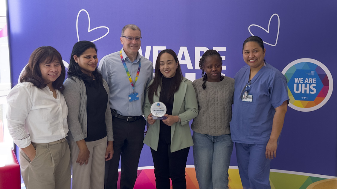 Trauma theatres team stood with David French