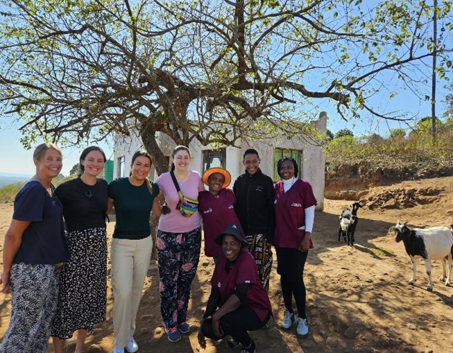 Members of UHS staff helping local professionals to deliver post-operative rehab for children in Eswatini